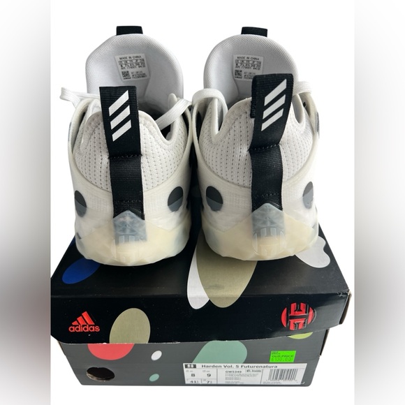 Mens Adidas Harden Vol. 5 Futurenatural Polka Dot Running Athletic Sneakers Sz 8 - Picture 6 of 9